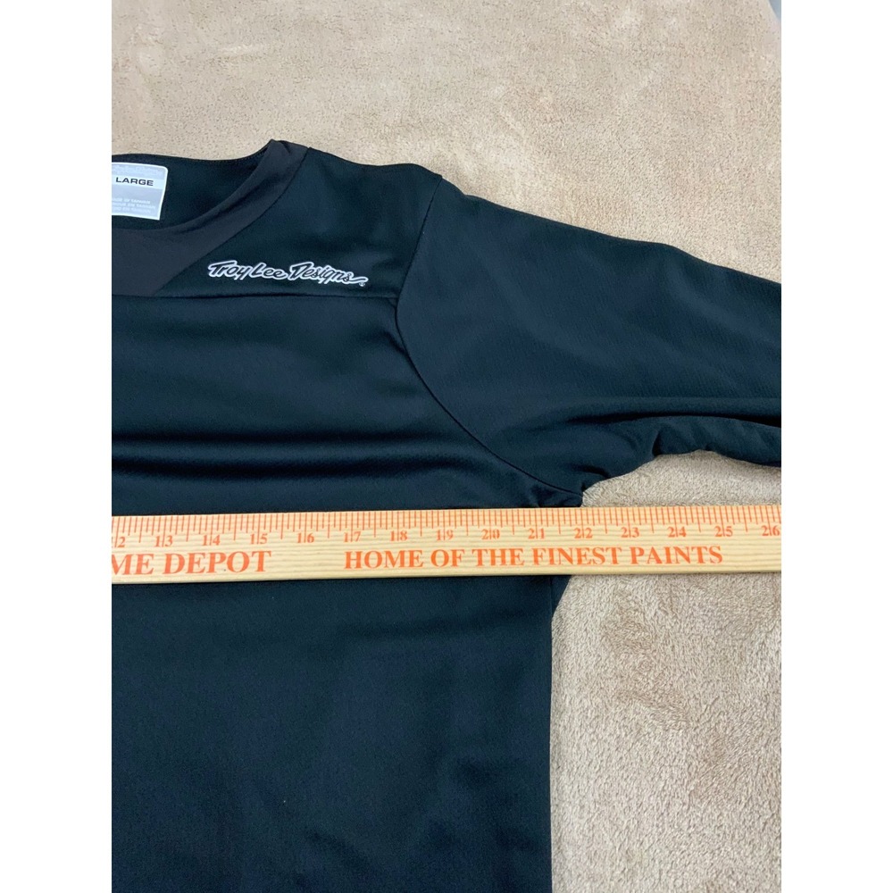 Troy Lee Designs Rukus 3/4 Shirt Mens size large Black Long Sleeve EUC - Picture 6 of 8